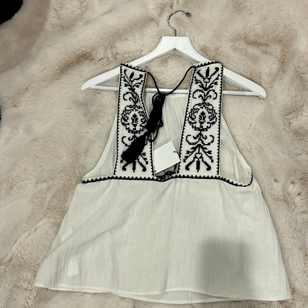 Zara embroidered top